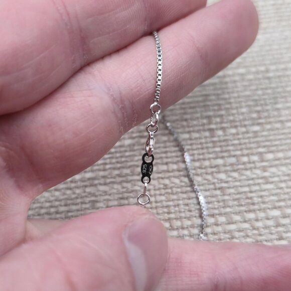 18 Inch Sterling Silver Various Charms Stone Pearl Necklace A7079 - Picture 5 of 7